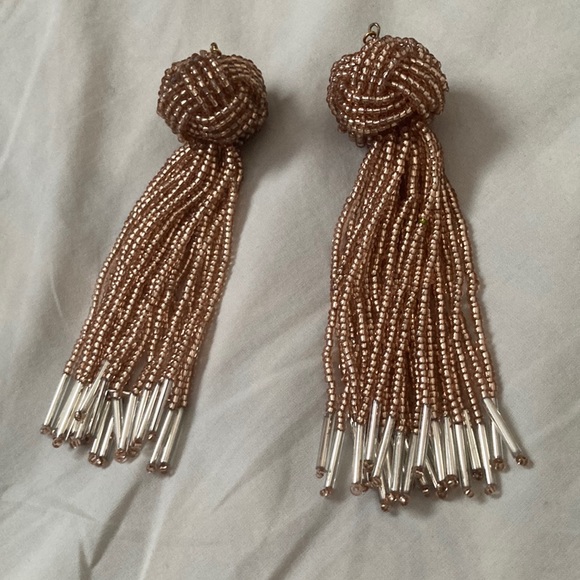 Handmade beaded drop earrings - Picture 1 of 5